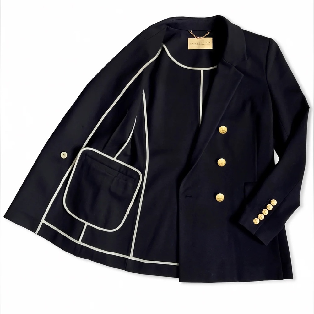 Classic Six Katherine Navy Double-Breasted Women's Blazer